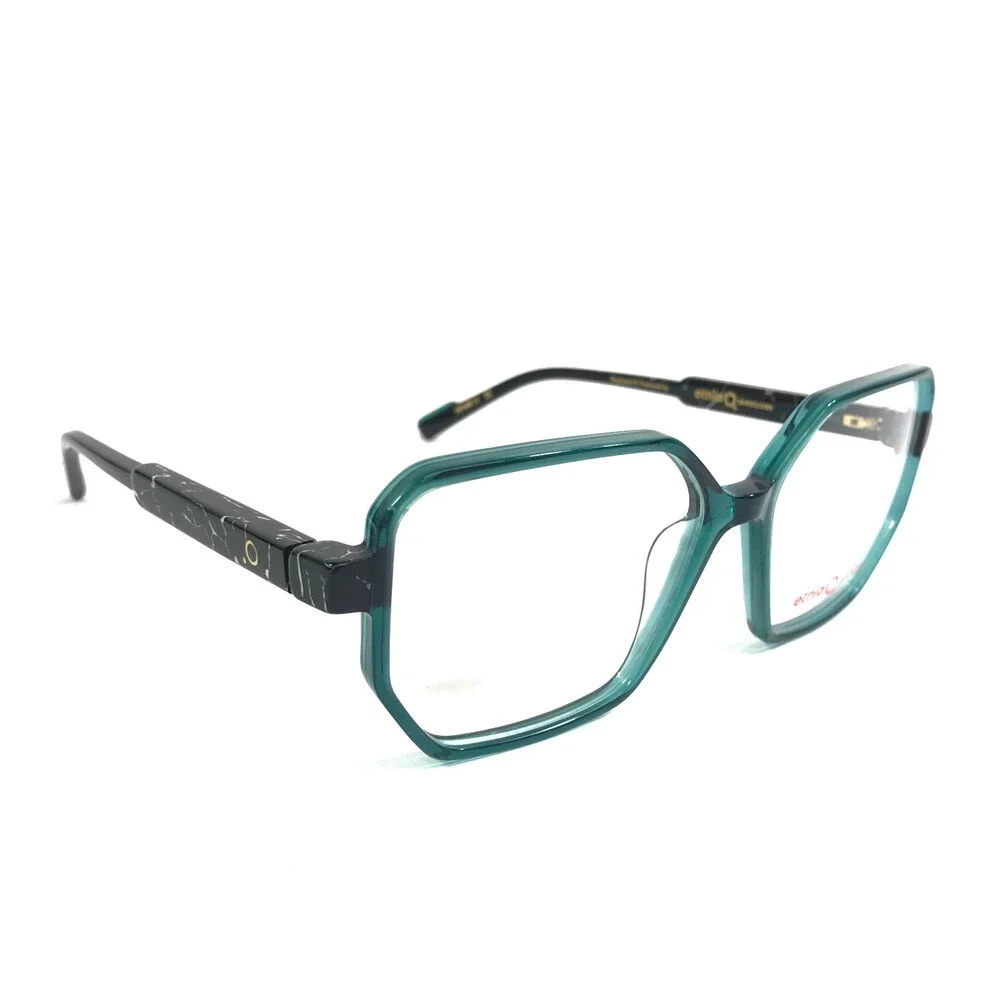 Etnia Barcelona Eyeglasses Frames DASOS GRBK Green Clear Black Marble 56-15-138